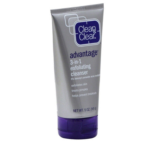 Exfoliating facial cleanser