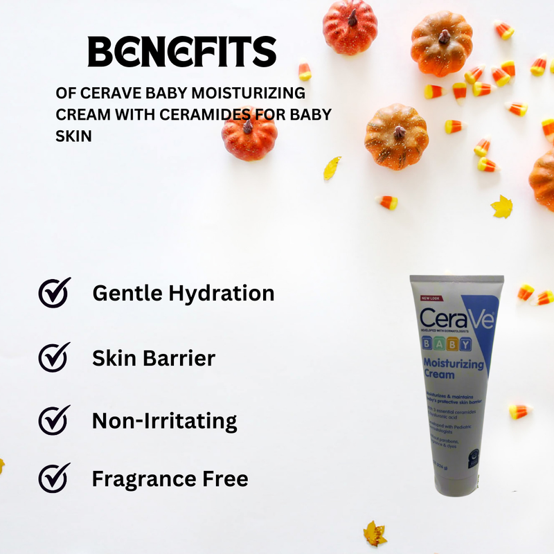 CeraVe Baby Moisturizing Cream with Ceramides for Baby Skin, 5 oz