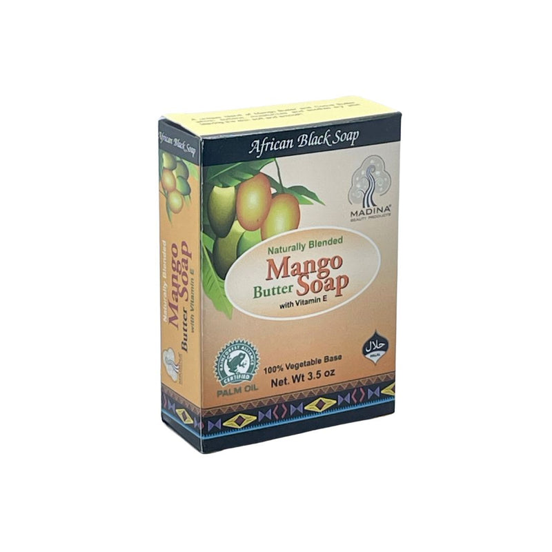 Madina Mango Butter & Vitamin E African Black Soap 3.5oz