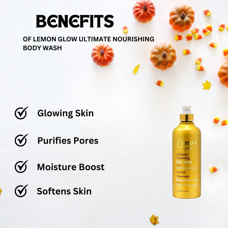 Lemon Glow Ultimate Nourishing Body Wash 750ml