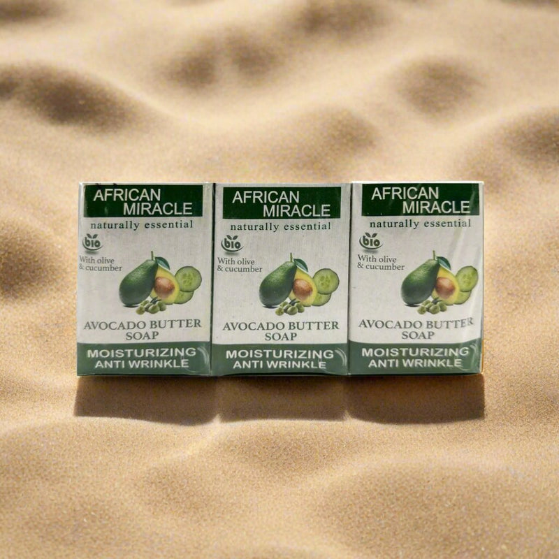 African Miracle Naturally essential Avocado butter Soap 200g 1 bar