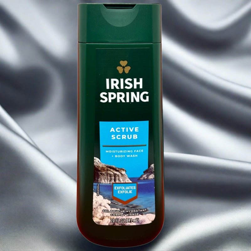 Irish Spring Active Scrub Face+Body Wash 591ml
