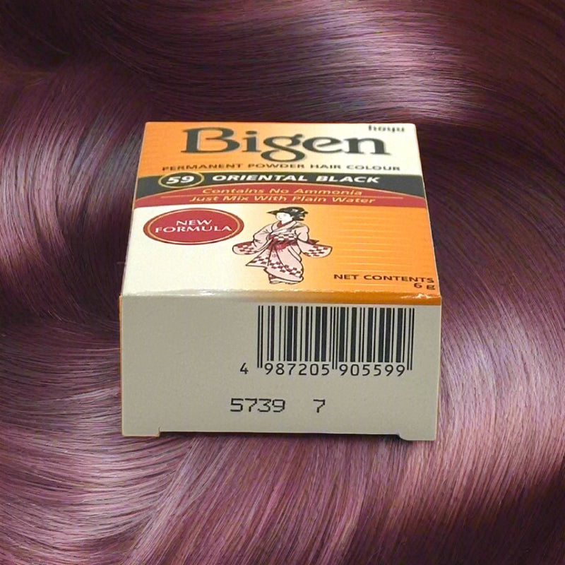 Bigen Permanent Powder Hair Color, Oriental Black 59 / 0.29oz