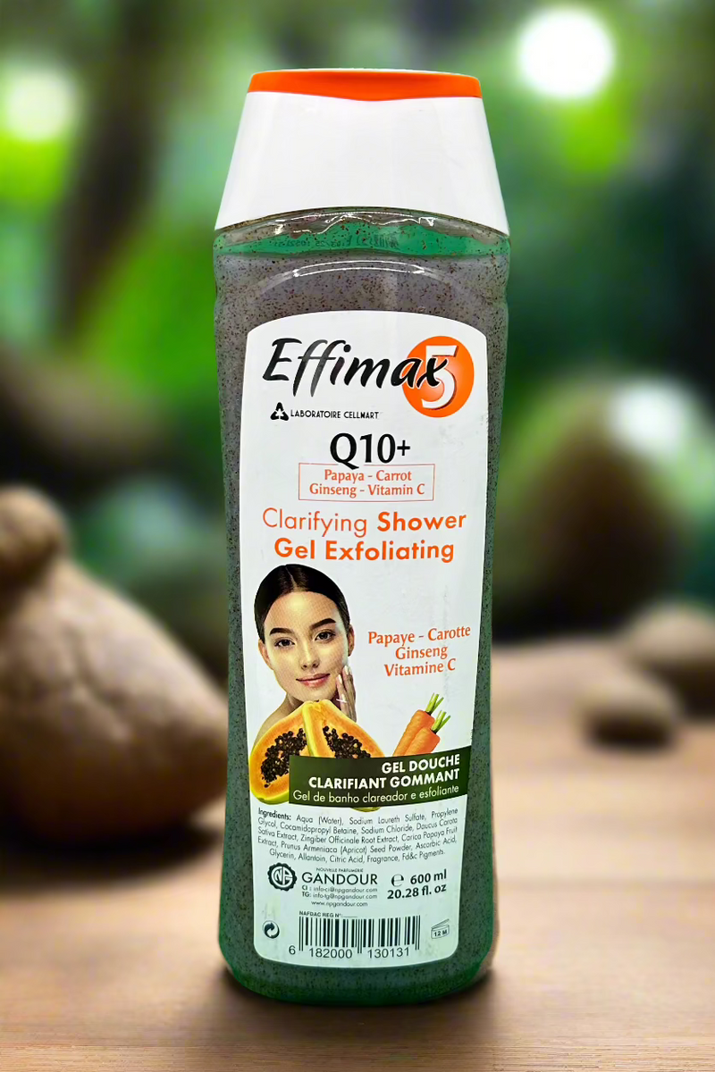 Effimax5 Q10 Clarifying Shower Gel Exfoliating 600ml