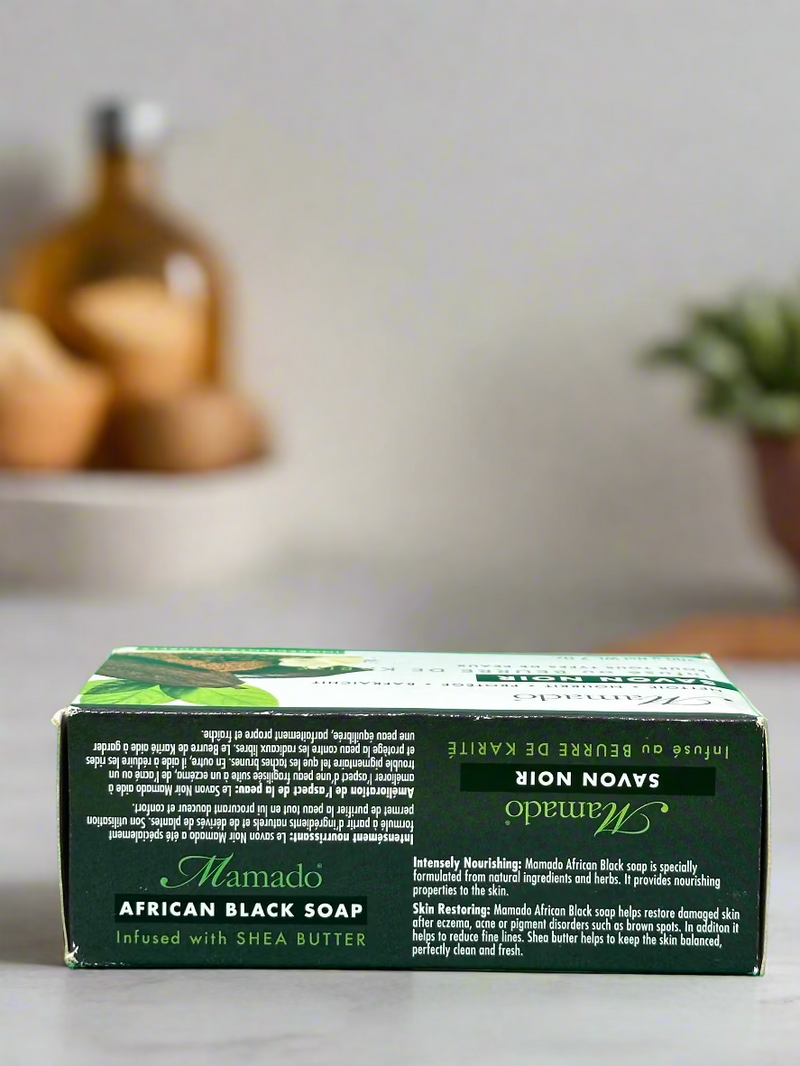 Mamado African Black Soap Infused with Shea Butter 200g