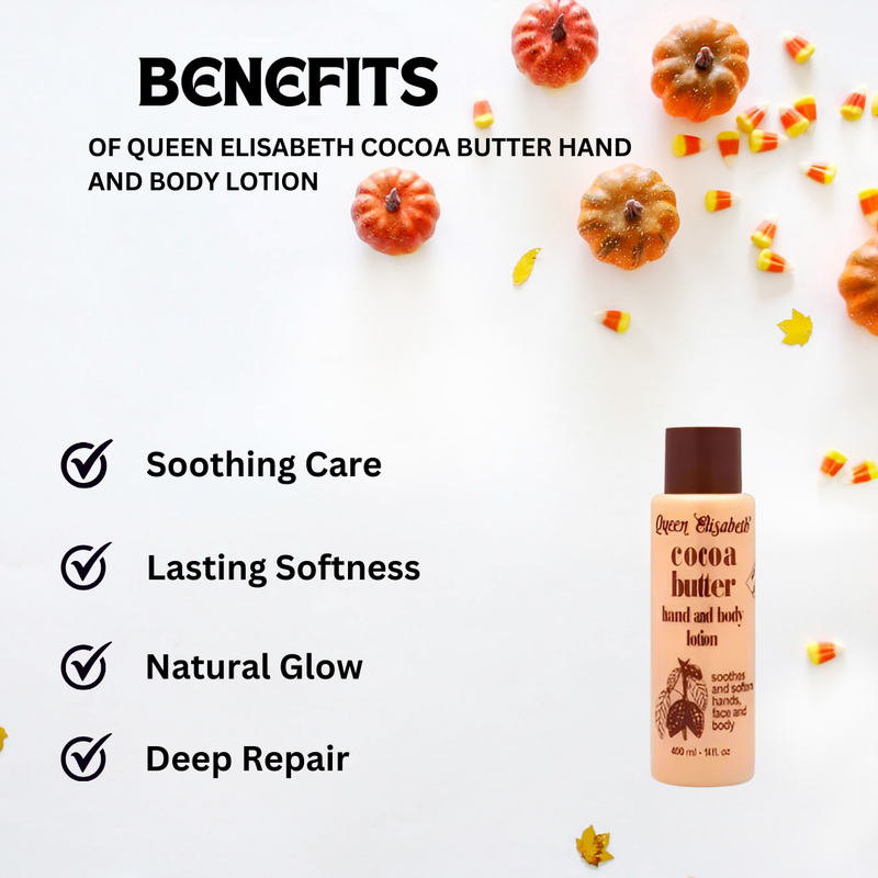 Queen Elisabeth Cocoa Butter Hand and Body Lotion 14 oz