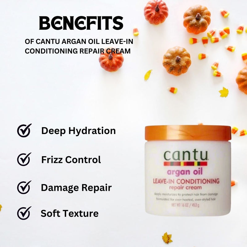 Cantu Argan Oil Leave-In Conditioning Repair Cream 16oz | 453g