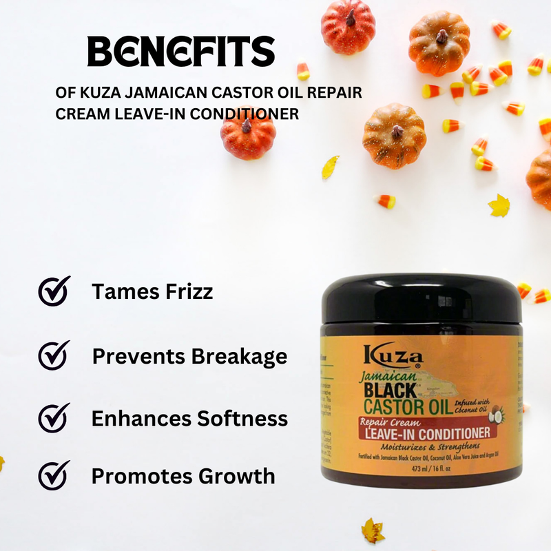 Kuza Jamaican Castor Oil Repair Cream Leave-in Conditioner 16oz