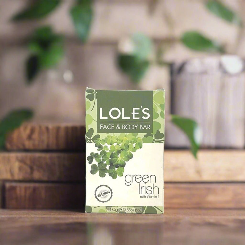 LOLES Premium Natural Bar Soap 100 g Green Irish