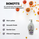 L'affair Goat Milk Shower Cream 24h 1200ml Pomegranate