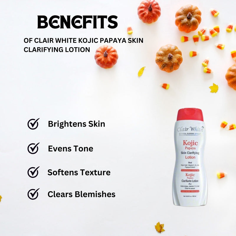 Clair White Kojic Papaya Skin Clarifying Lotion 500ml | 16.8oz