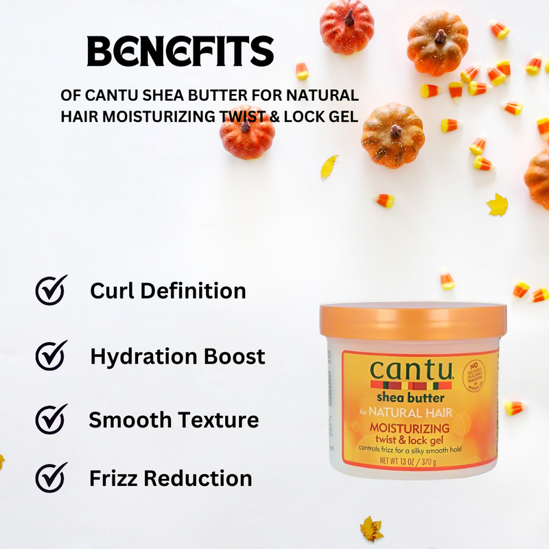 Cantu Shea Butter for Natural Hair Moisturizing Twist & Lock Gel 13 oz