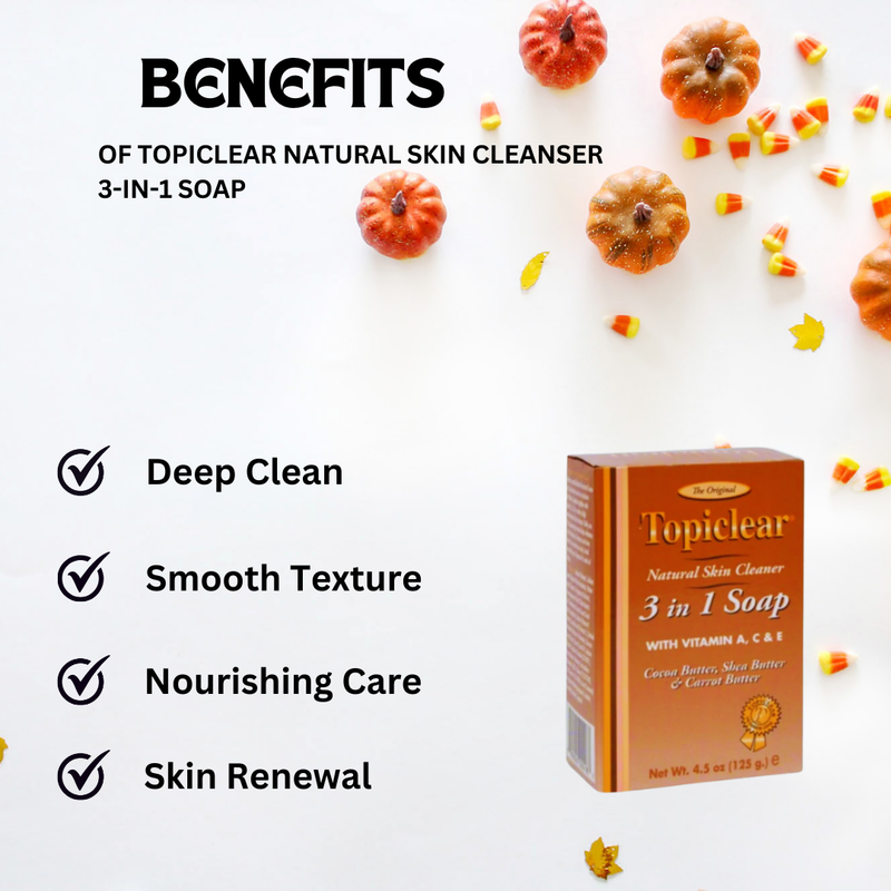 Topiclear Natural Skin Cleanser 3-in-1 Soap 4.5 oz