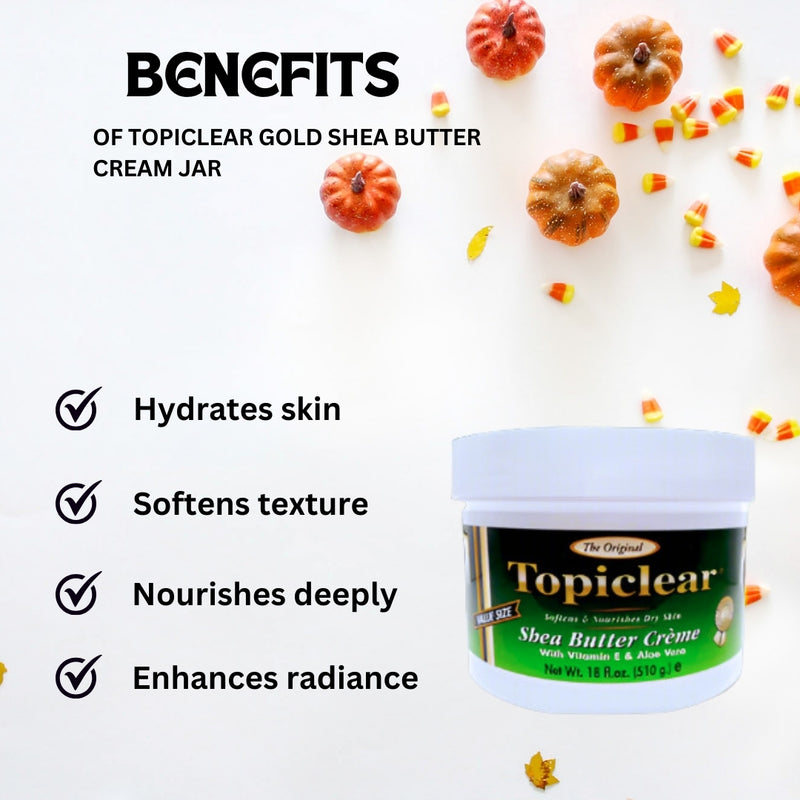 Topiclear Gold Shea Butter Cream Jar 18 oz