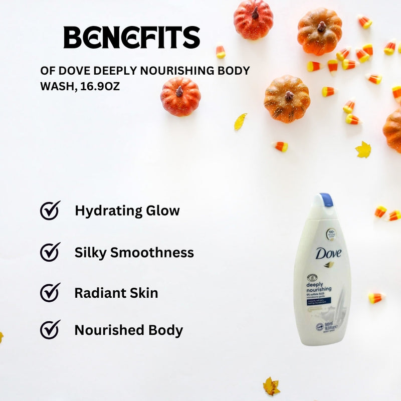 Dove Deeply Nourishing Body Wash, 16.9oz / 500 ml