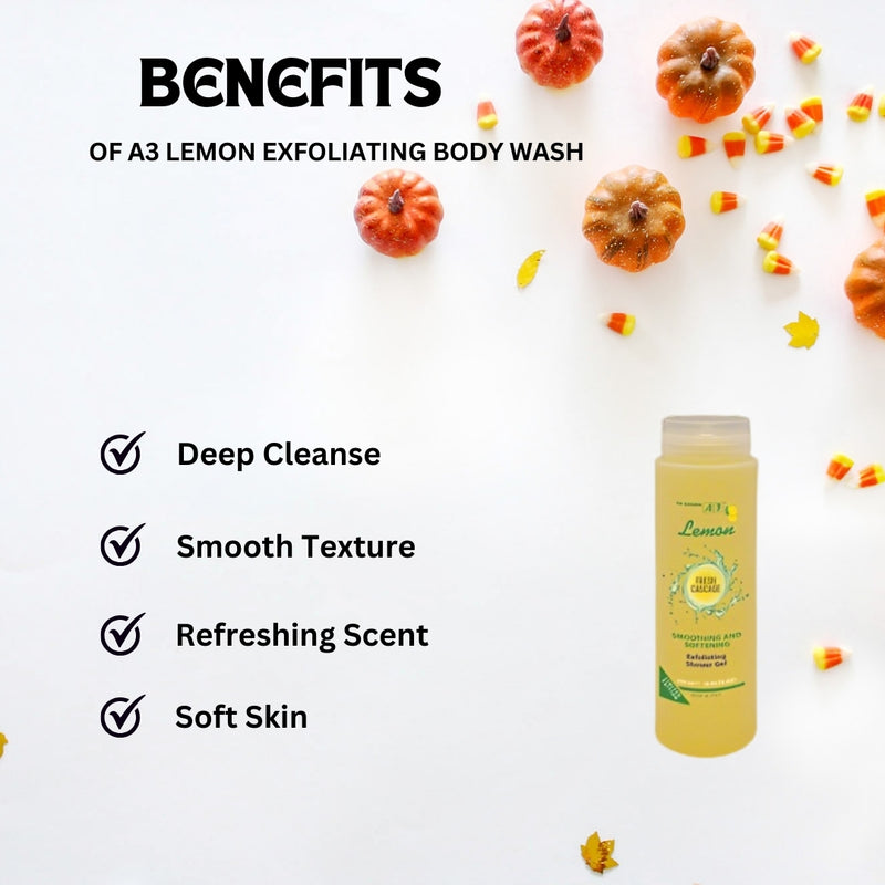 A3 Lemon Exfoliating Body Wash 250ml