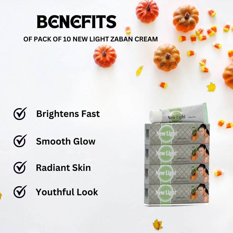 Pack of 10 New Light Zaban Cream 50g | 1.76oz