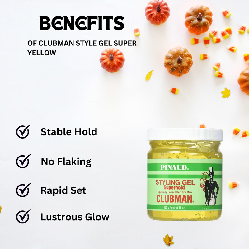 Clubman Style Gel Super Yellow 16 oz