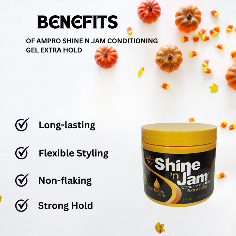 Ampro Shine N Jam Conditioning Gel Extra Hold 16 oz