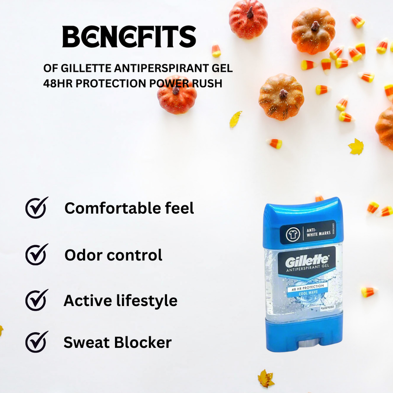 Gillette Antiperspirant Gel 48Hr Protection Power Rush