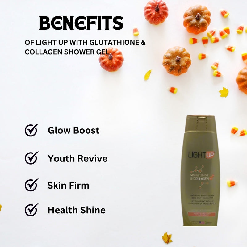 Light Up with Glutathione & Collagen Shower Gel