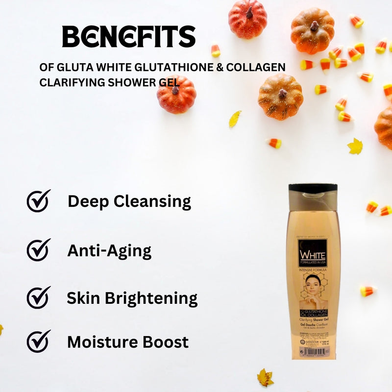 Gluta White Glutathione & Collagen Clarifying shower gel 500 ml Gluta White Glutathione & Collagen Clarifying shower gel 500 ml