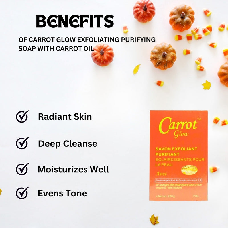 Carrot Glow Exfoliating Purifying Soap With Carrot Oil 7 oz