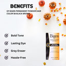 Bigen Permanent Powder Hair Color 58 Black Brown 0.21 oz | 6g