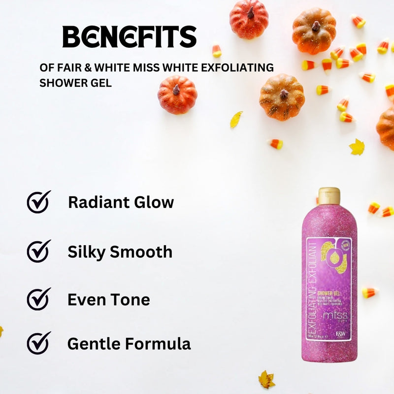 Fair & White Miss White Exfoliating Shower Gel 940ml