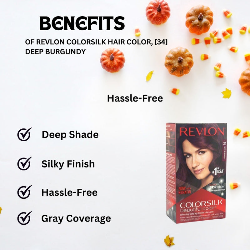 Revlon ColorSilk Hair Color, [34] Deep Burgundy 1