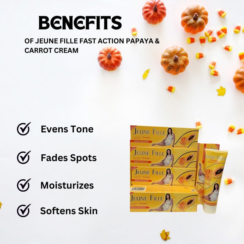 Pack Of 10 Jeune Fille Fast Action Papaya & Carrot Cream