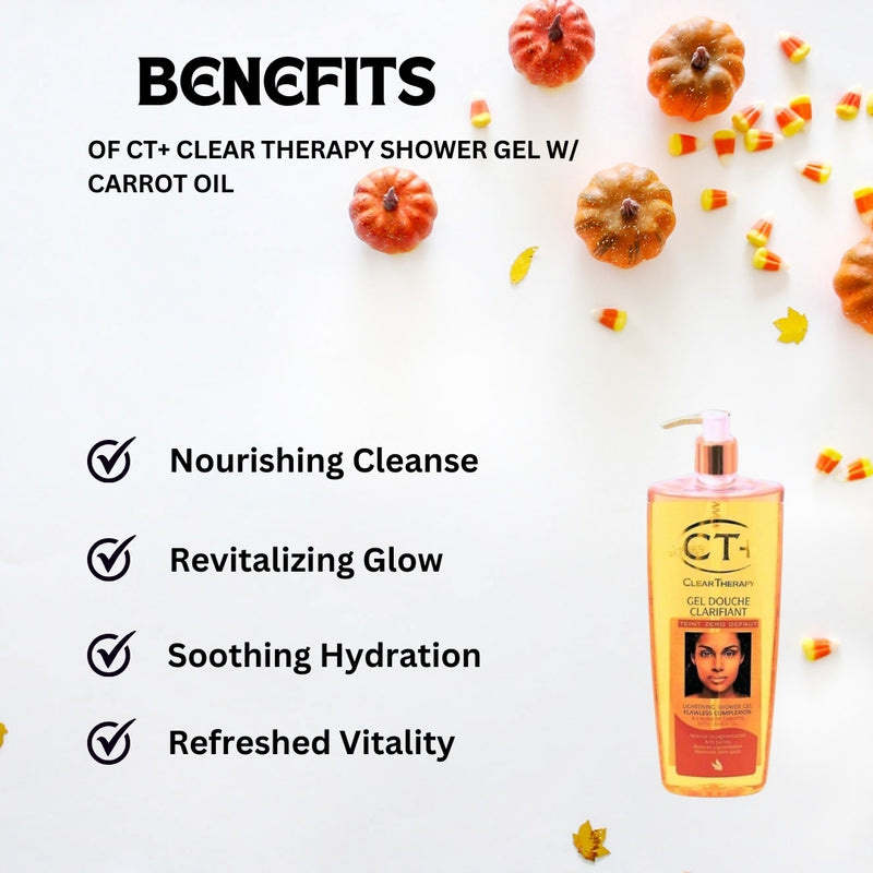 CT+ Clear Therapy Shower Gel w/ Carrot Oil 800 ml