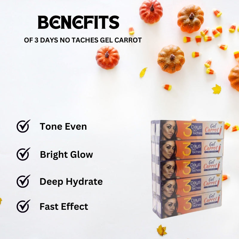 3 Days No Taches Gel Carrot pack of 10