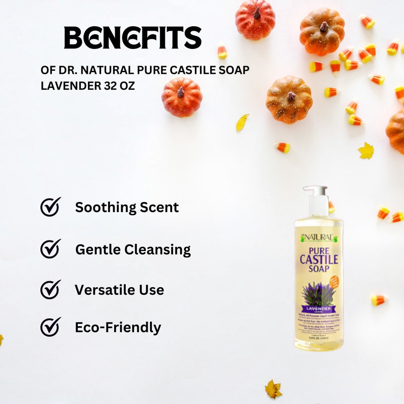 Dr. Natural Pure Castile Soap Lavender 32 oz