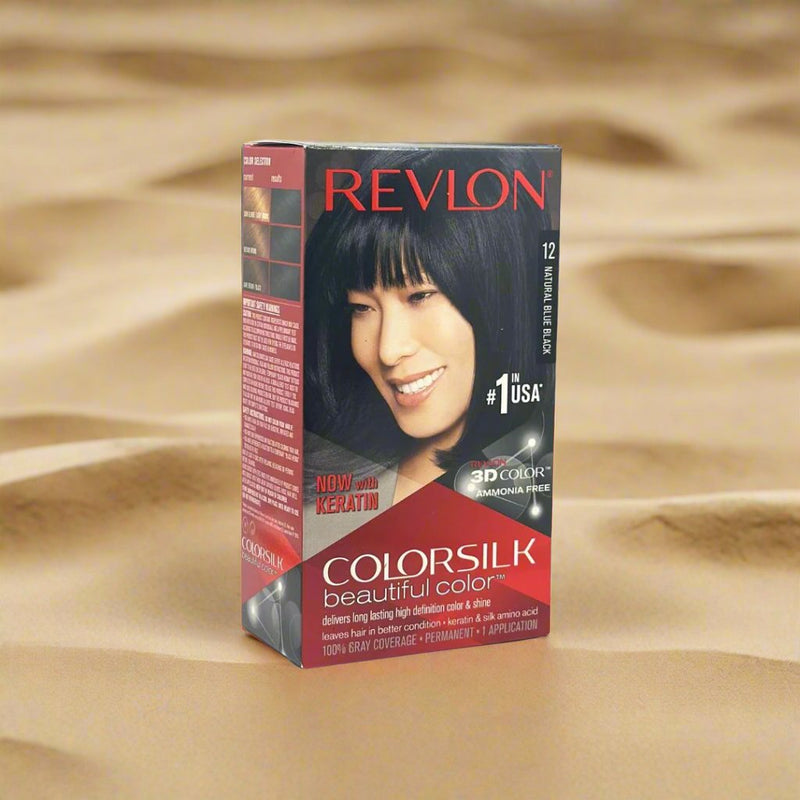 Revlon 3D color Gel Colorsilk- Natural Blue Black N12 8oz