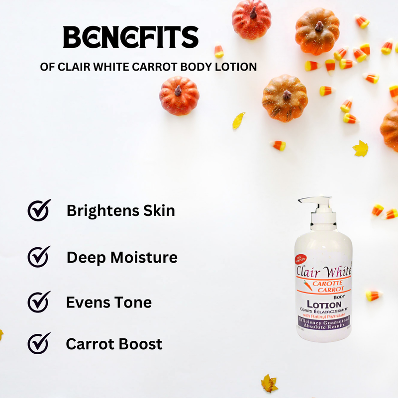 Clair White Carrot Body Lotion 16.9 oz