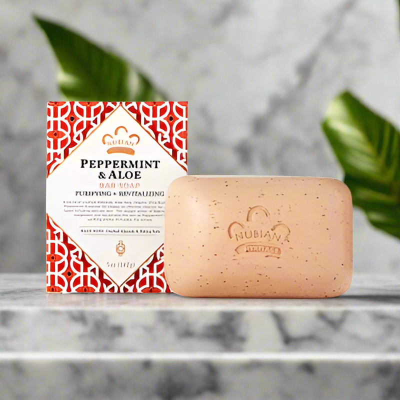 Nubian Heritage Peppermint & Aloe Bar Soap 5 oz