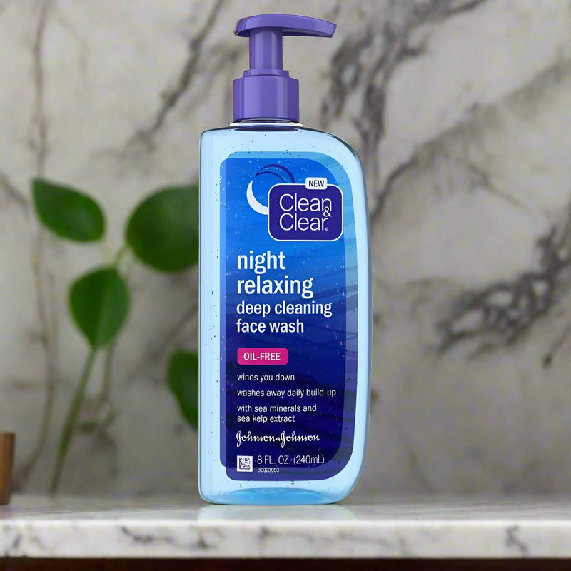 Clean & Clear Night Relaxing Deep Cleaning Face Wash Oil Free  8 fl oz