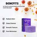 Violet Glow Extensive Exfoliating Purifying Soap 7 oz