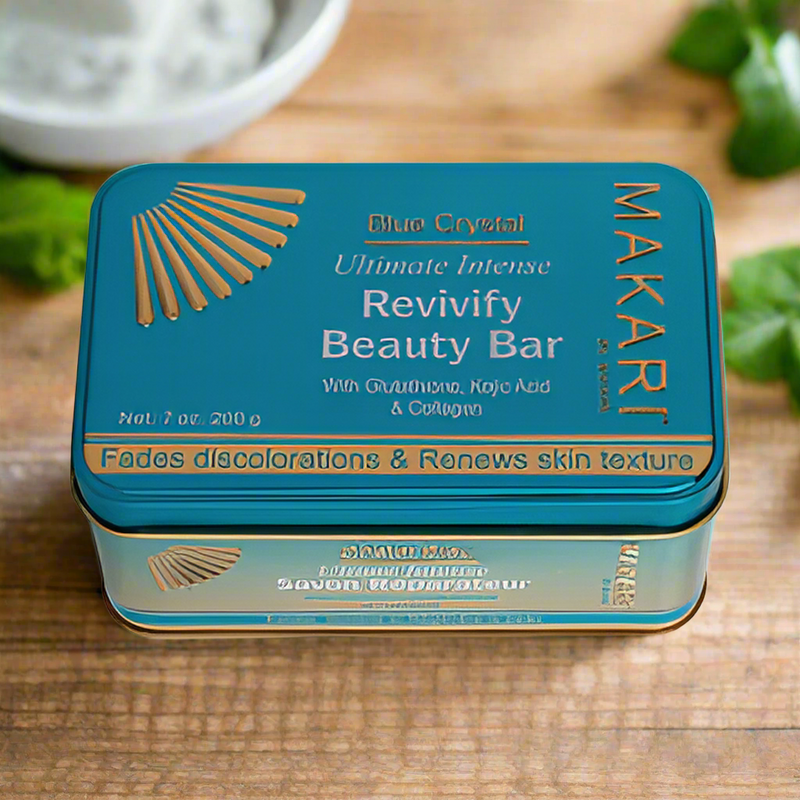 Makari Blue Crystal Revivify Beauty Bar Soap 7 oz /200g