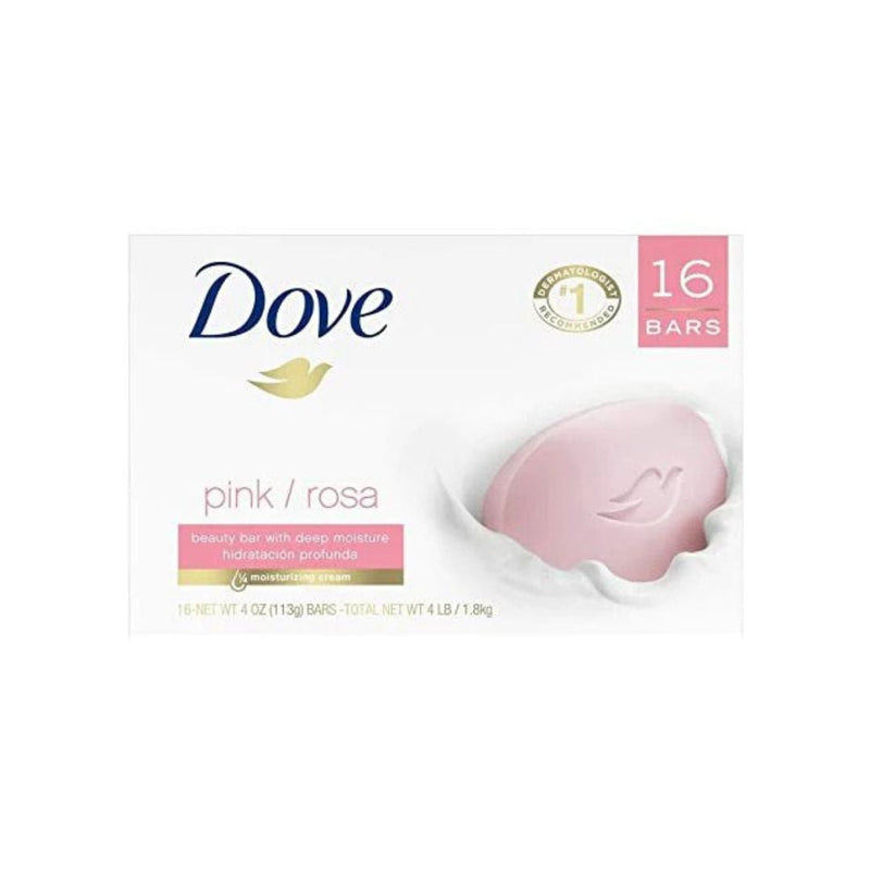Dove Beauty Bar, Pink 4 oz, 16 Bar