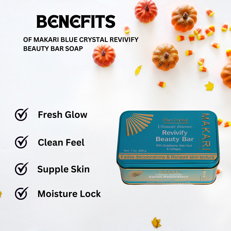 Makari Blue Crystal Revivify Beauty Bar Soap 7 oz /200g