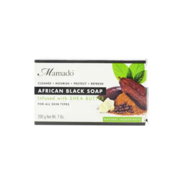 Mamado African Black Soap Infused with Shea Butter 200g