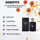 Avon Mesmerize Black Eau de Toilette Cologne Spray 3.4oz