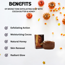 Bronz Tone Exfoliating Soap with Cocoa Butter & Honey 6.7 oz