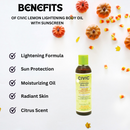Civic Lemon Lightening Body Oil with Sunscreen 6 oz