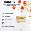 Civic Soap Enriched with Herbal Complex Vitamin E&A | 7oz