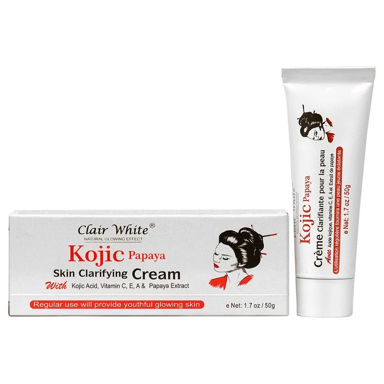 Clair White Kojic Acid, Papaya Extract Skin Clarifying Cream 50g