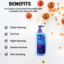Clean & Clear Night Relaxing Deep Cleaning Face Wash Oil Free  8 fl oz