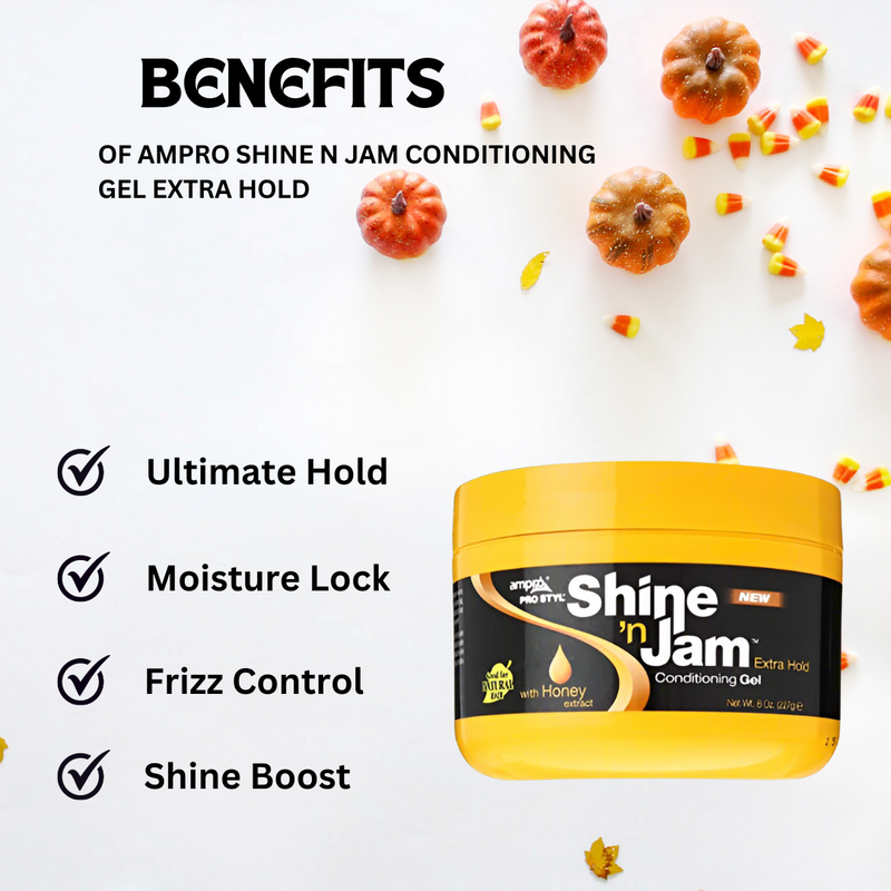 Ampro Shine N Jam Conditioning Gel Extra Hold 8 oz